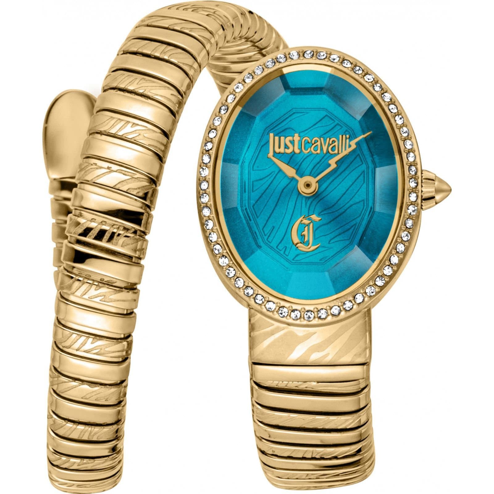 Just Cavalli Just Cavalli Women's JC1L353M0035 Signature Snake 22mm Quartz Watch in Gold