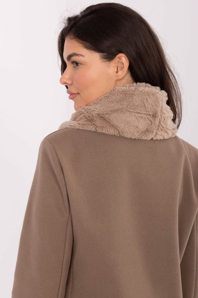 Love Lace Love Lace Women's Soft Fluffy Fur Infinity Scarf Neck Warmer for Winter Comfort in Beige - 3
