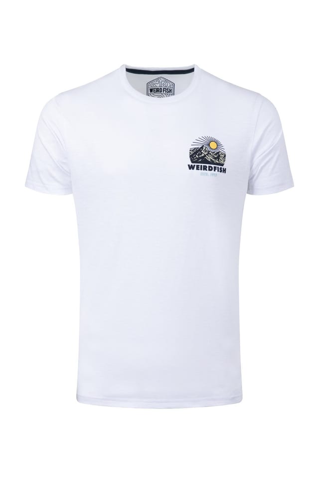 Weird Fish Weird Fish Men's Lake District Graphic T-Shirt in White - 2