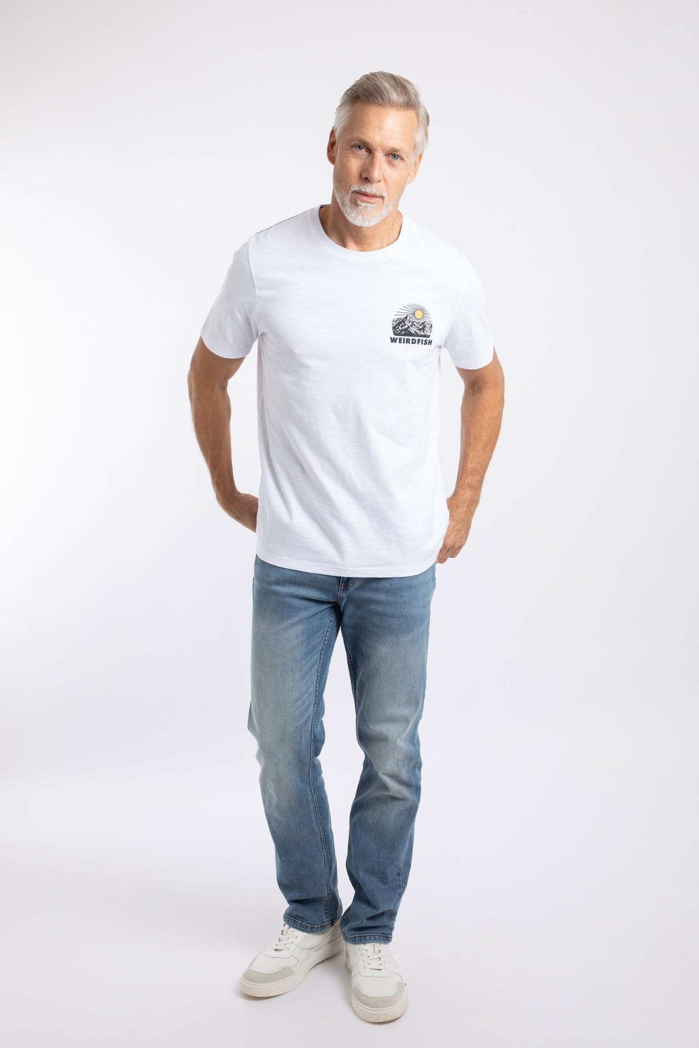 Weird Fish Weird Fish Men's Lake District Graphic T-Shirt in White - 4