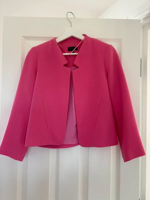 Topshop Pink Cropped Jacket Size 8