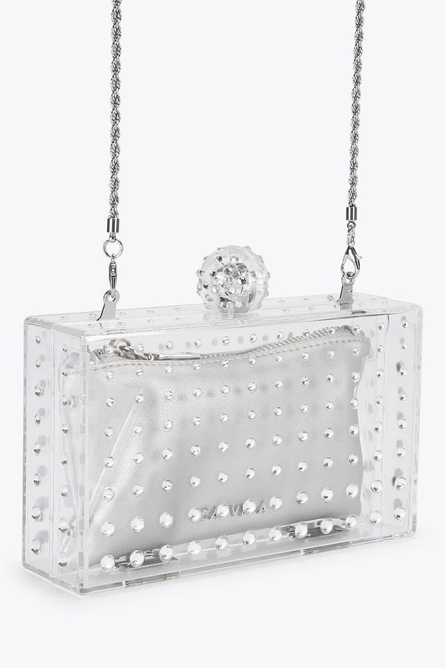 Carvela Carvela Women's 'Cristallo Clutch' Bag in Silver - 2