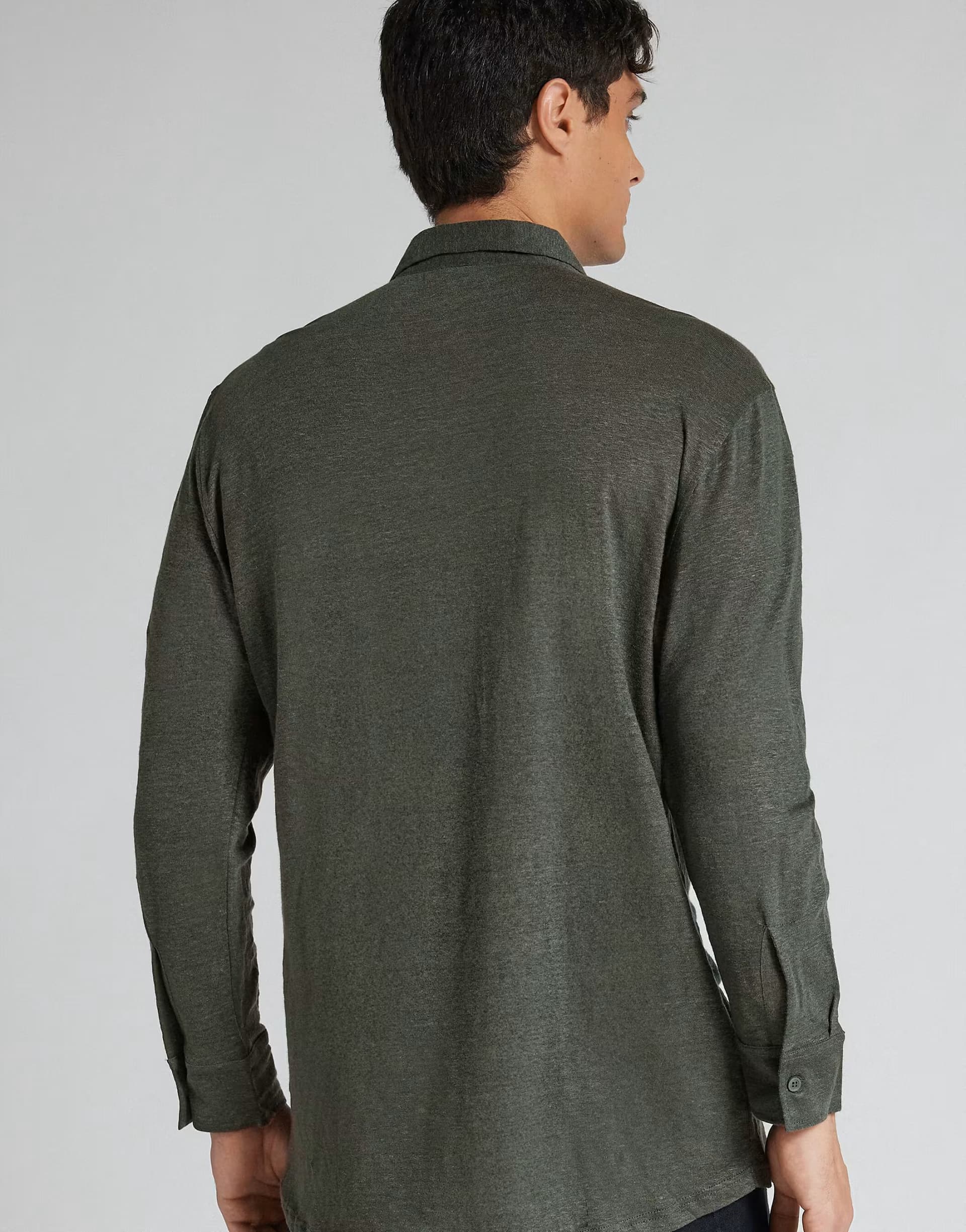ASOS Intimissimi 100% soft linen shirt in dark green