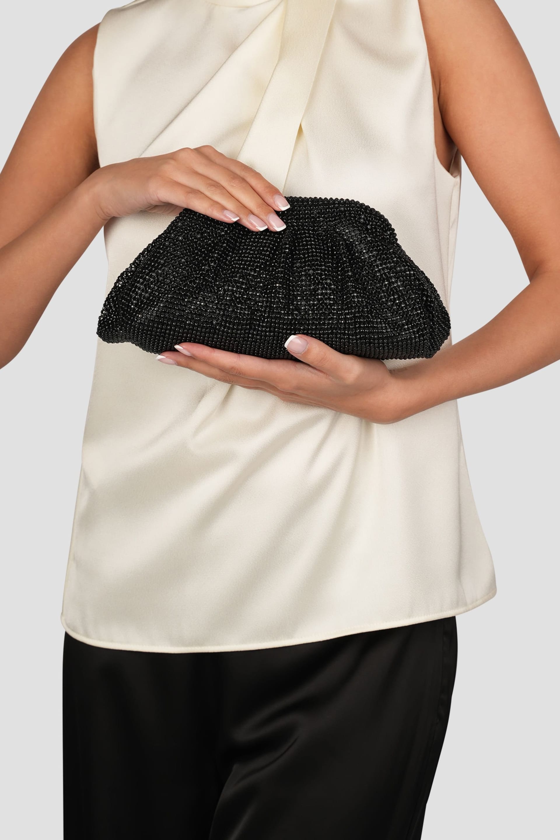 Paradox London Paradox London Women's Dianne Diamante Clutch Bag in Black - 4
