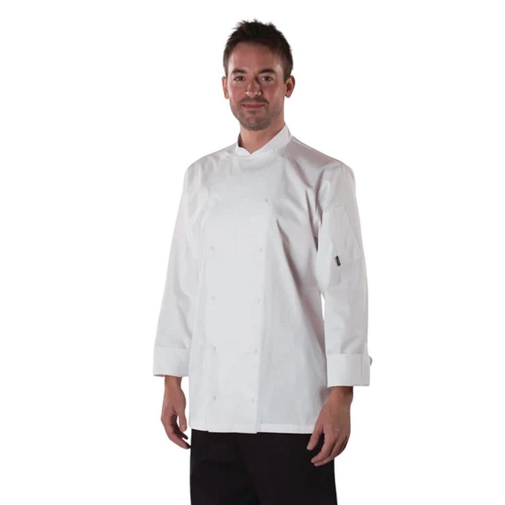 Le Chef Le Chef Men's Long-Sleeved Chef Jacket in White