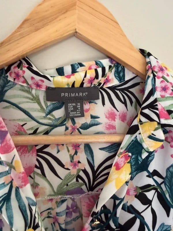 Primark Primark Floral Gold Button Multi Colour Blouse Shirt Summer Size 10 - 1