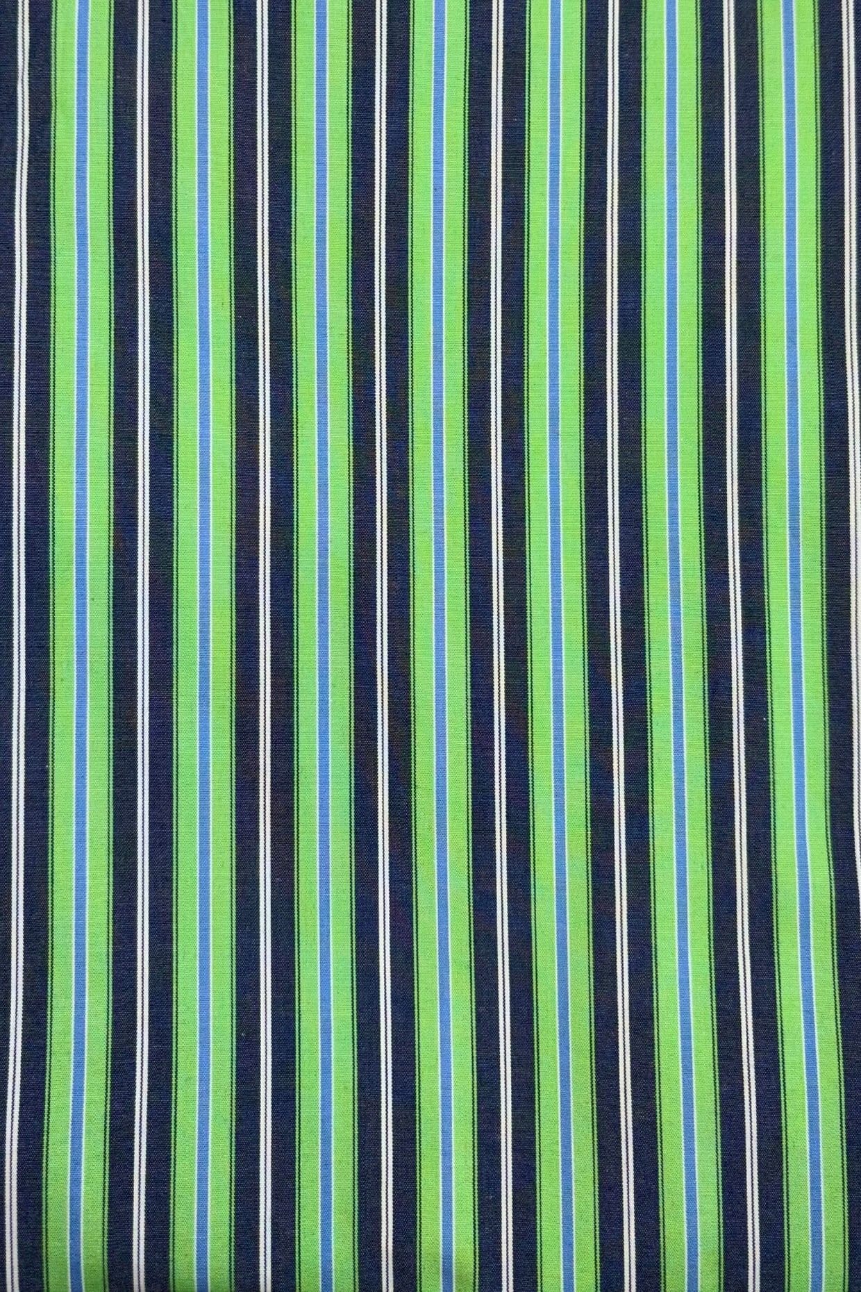 British Boxers British Boxers Men's "Green Flash Stripe" Crisp Cotton Pyjama Trousers in Light Green - 4