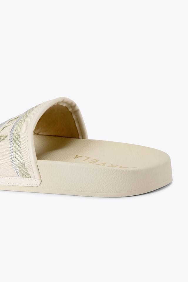 Carvela Carvela Women's 'Sicily Slider' Fabric Sandals in Gold - 3