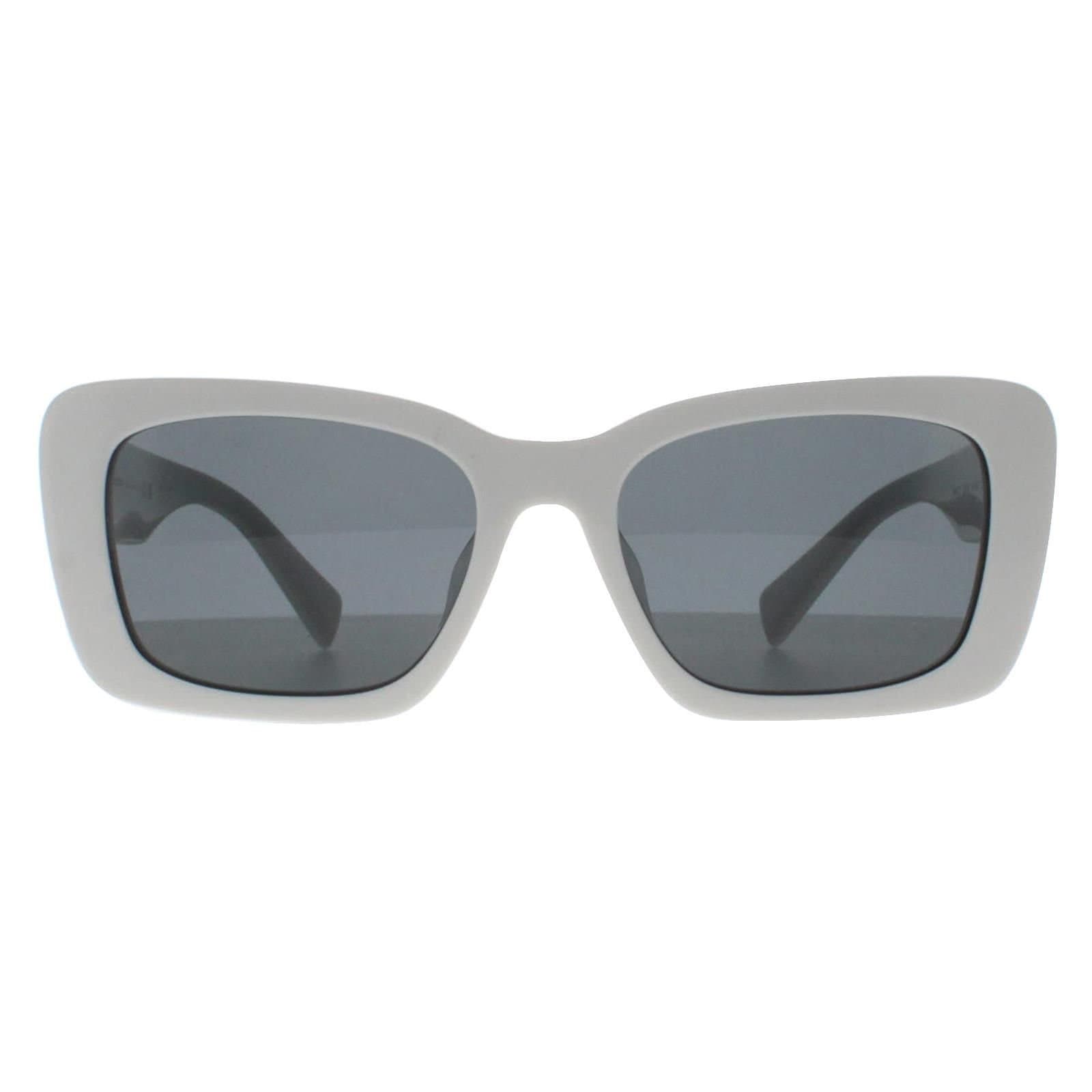 Miu Miu Miu Miu White Dark Grey Rectangle Sunglasses