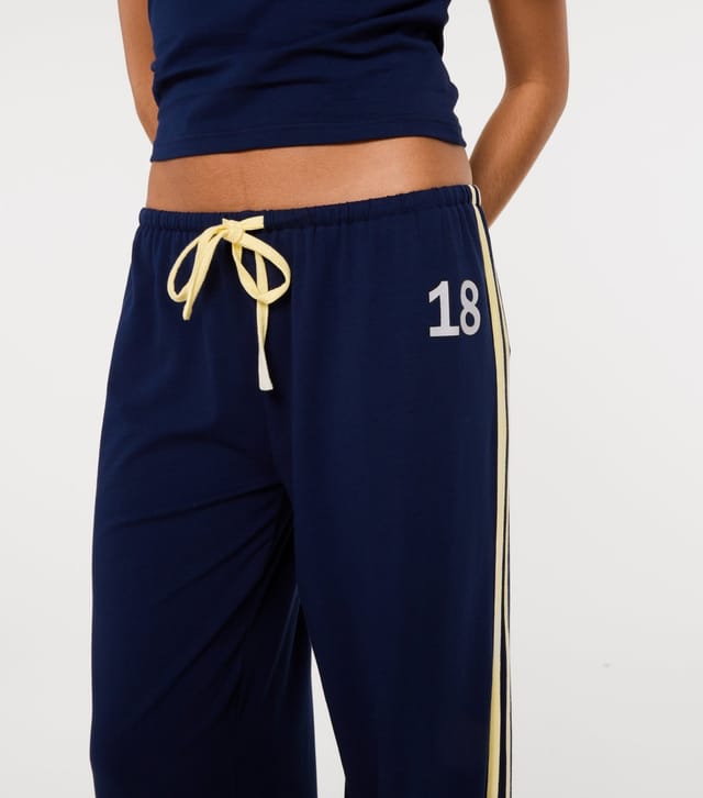 Pink Vanilla Women's Navy Star Print Wide Leg Trousers Pink Vanilla New Look - 3