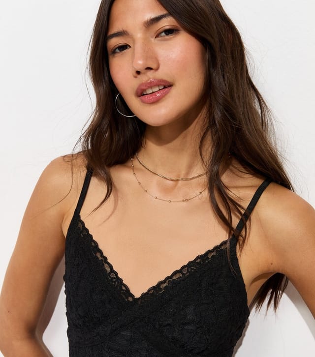 New Look Women's Black Lace Asymmetric Mini Dress New Look - 2