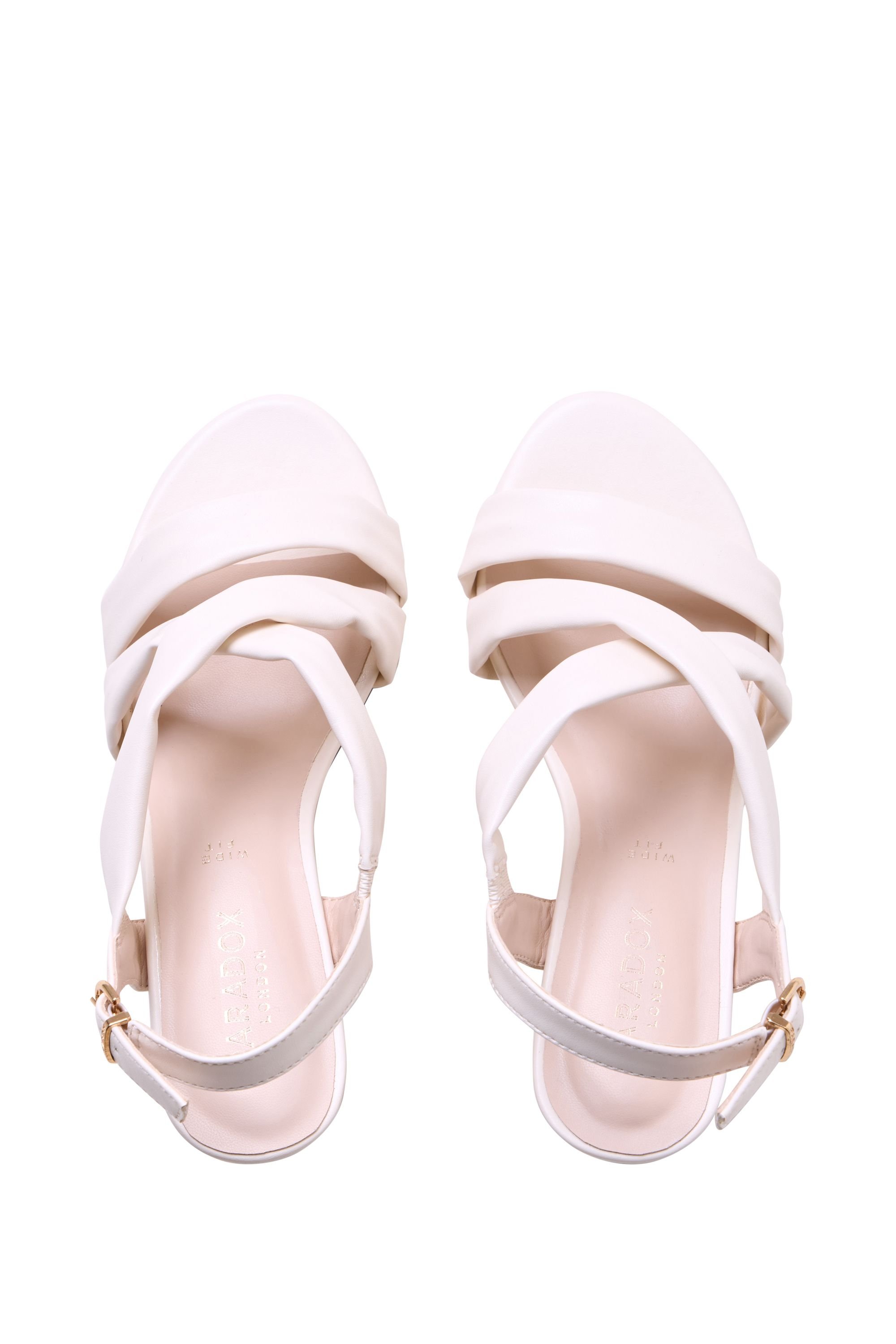 Paradox London Paradox London Women's Janis' Wide Fit Wedge Sandals in Cream - 3
