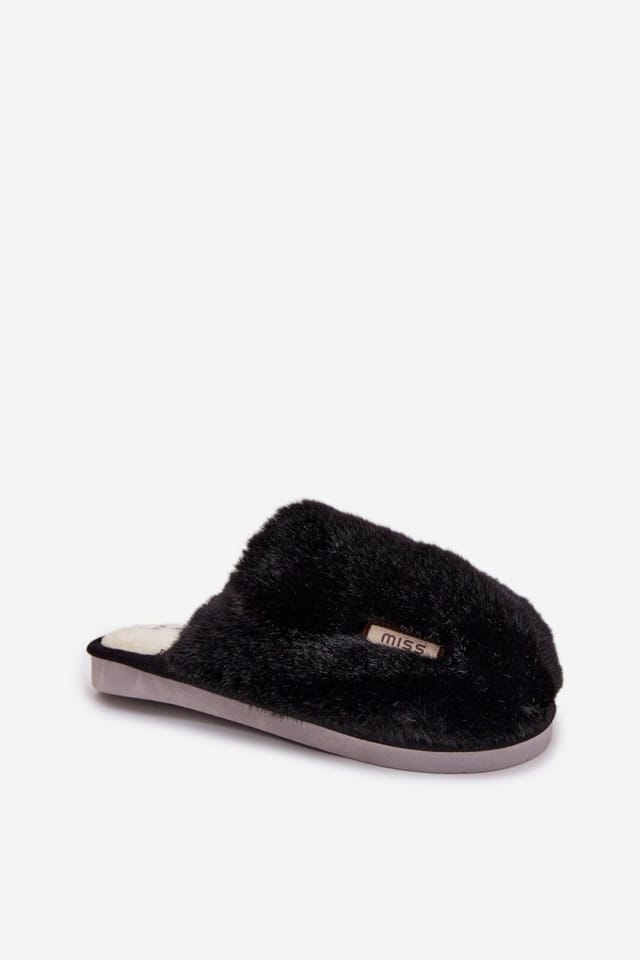 Love Lace Love Lace Women's Fur Lined Rubber Sole Slippers for Warm Home Comfort Everyday in Black - 2