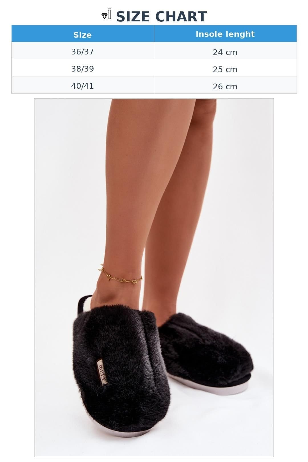 Love Lace Love Lace Women's Fur Lined Rubber Sole Slippers for Warm Home Comfort Everyday in Black - 4