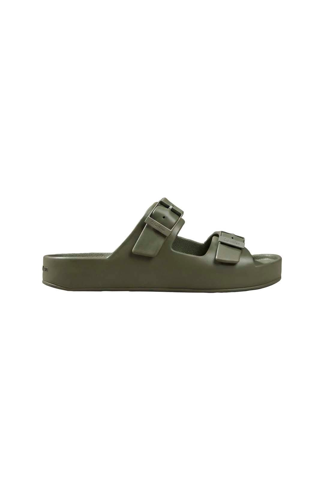 Calvin Klein Calvin Klein Men's Ergon Eva Double Bar Sandal Deep Lichen Green