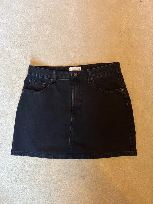 ASOS Black denim asos design skirt