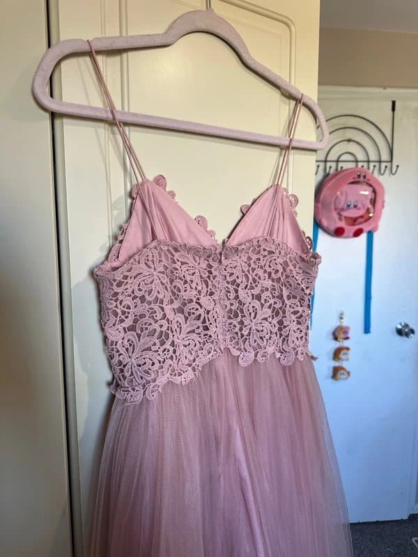 ASOS Pink lace tulle ASOS midi dress 12