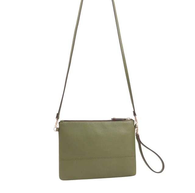 Paul Costelloe Paul Costelloe Women's Amona Leather Cross Body Bag in Green - 2