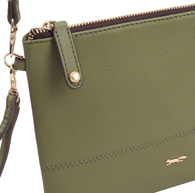 Paul Costelloe Paul Costelloe Women's Amona Leather Cross Body Bag in Green - 3