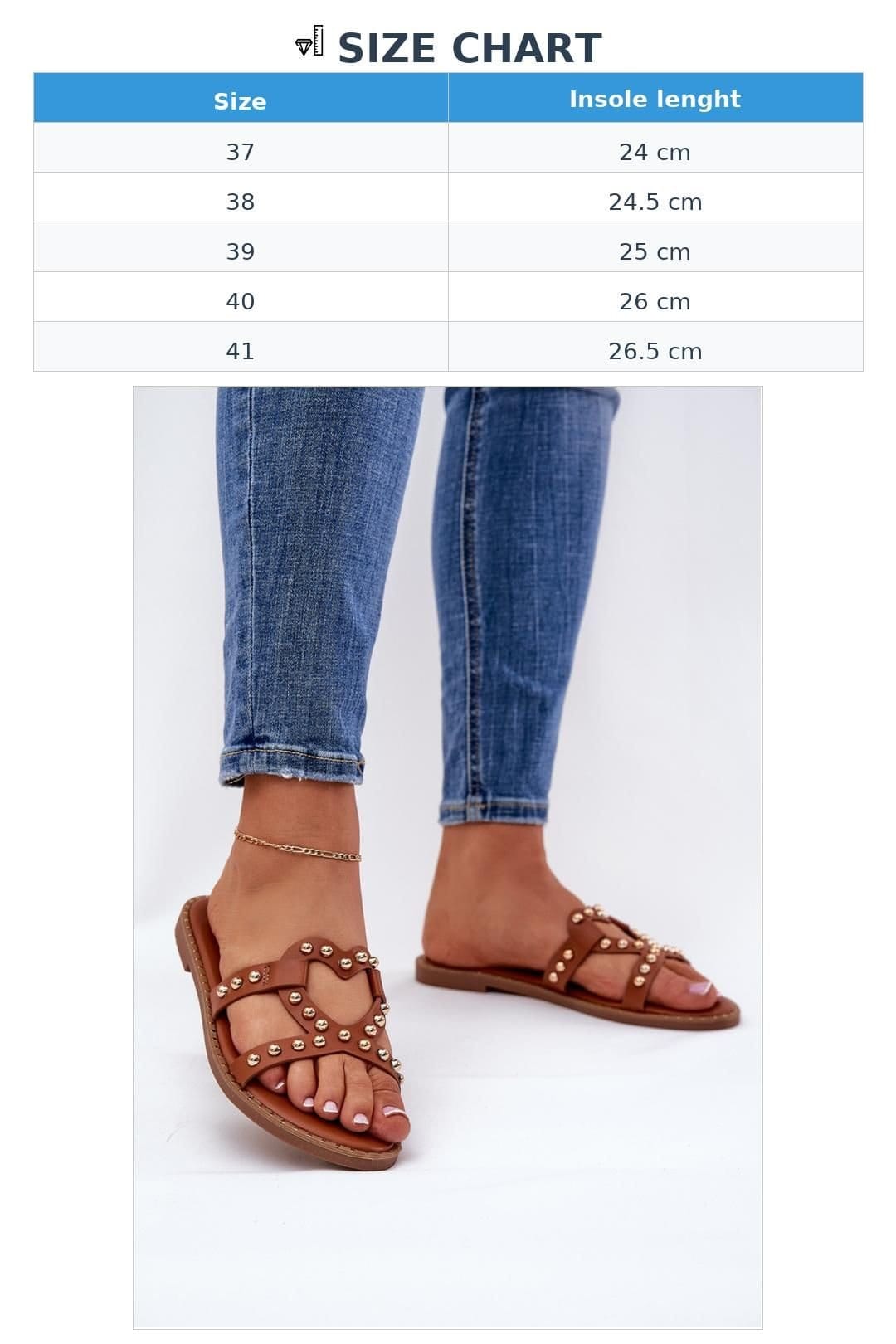 Love Lace Love Lace Women's Flat Heel Cutout Slip On Summer Sandals for Warm Days in Brown - 4