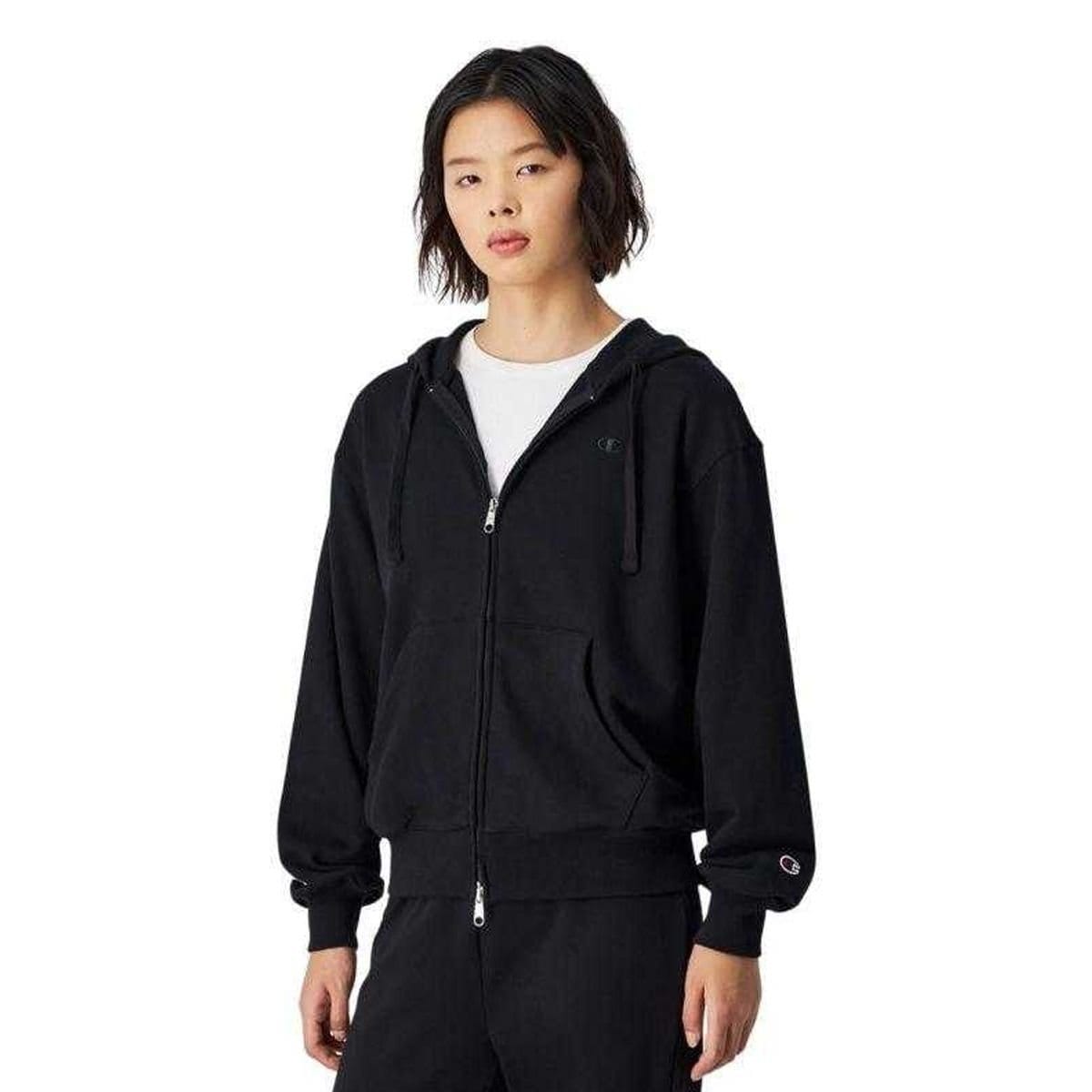 Champion Champion Women's Plain Full Zip Hoodie in Black - 4