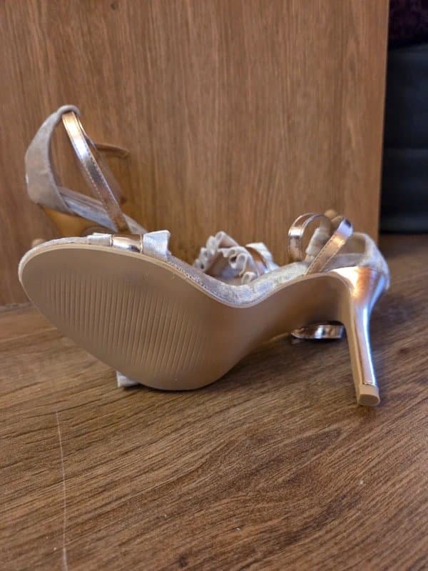 ASOS ASOS True Decadence Frill Rose Gold heeled sandals
