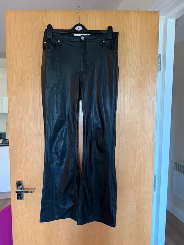 Bershka Bershka Faux leather trousers
