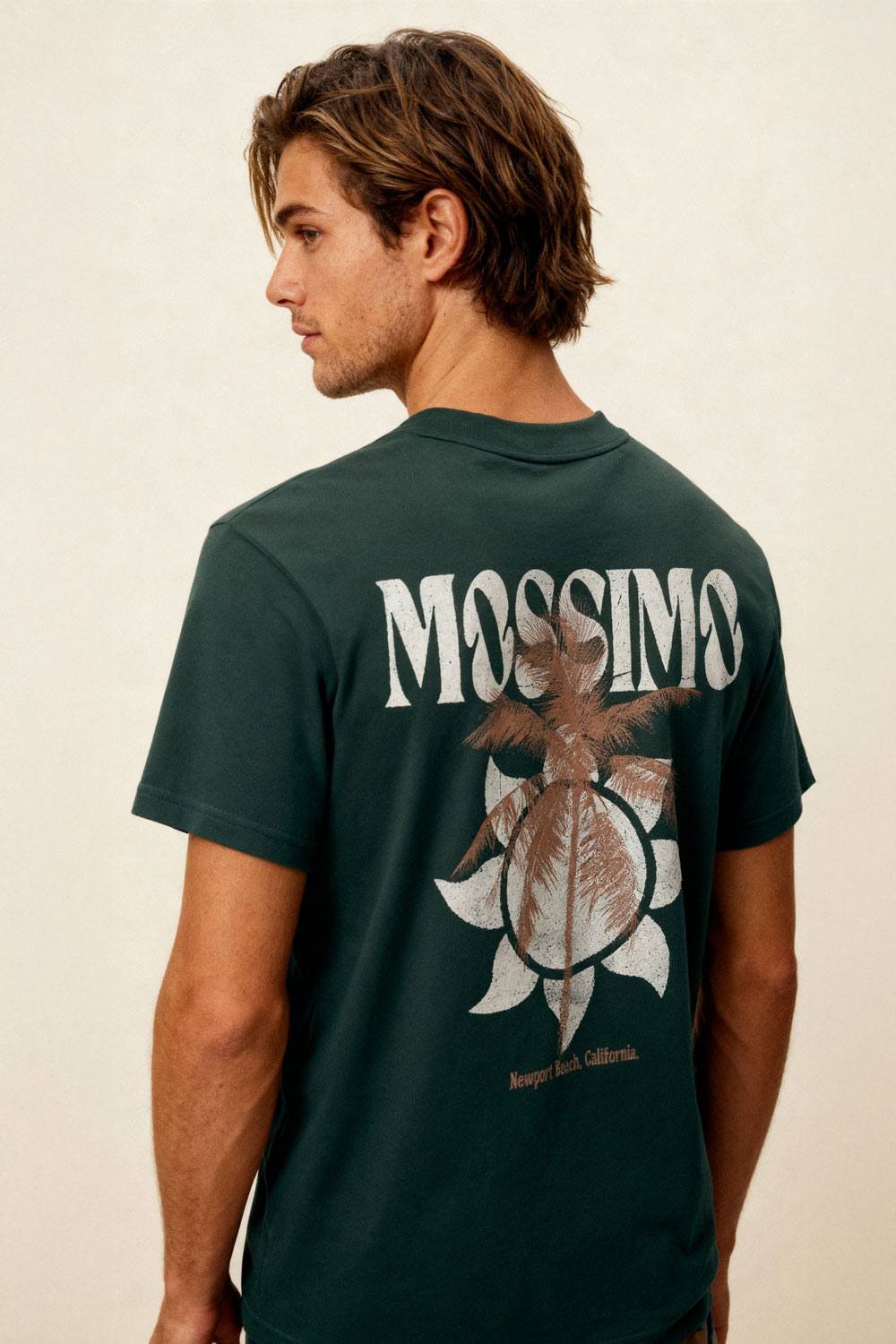 Mossimo Mossimo Men's Newport Beach T-Shirt in Bottle Green - 3