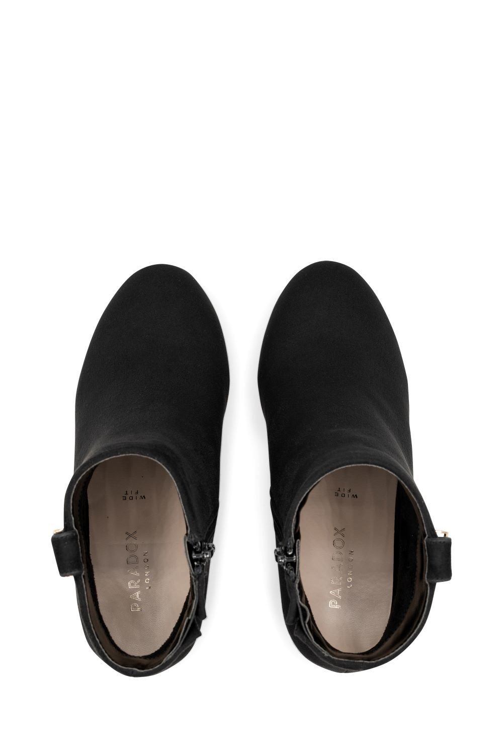 Paradox London Paradox London Women's Billie' Micro Suede Wide Fit Mid Block Heel Ankle Boot in Black - 3