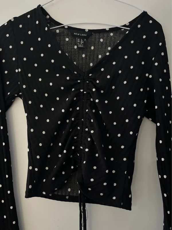 New Look Polka dot ruched top
