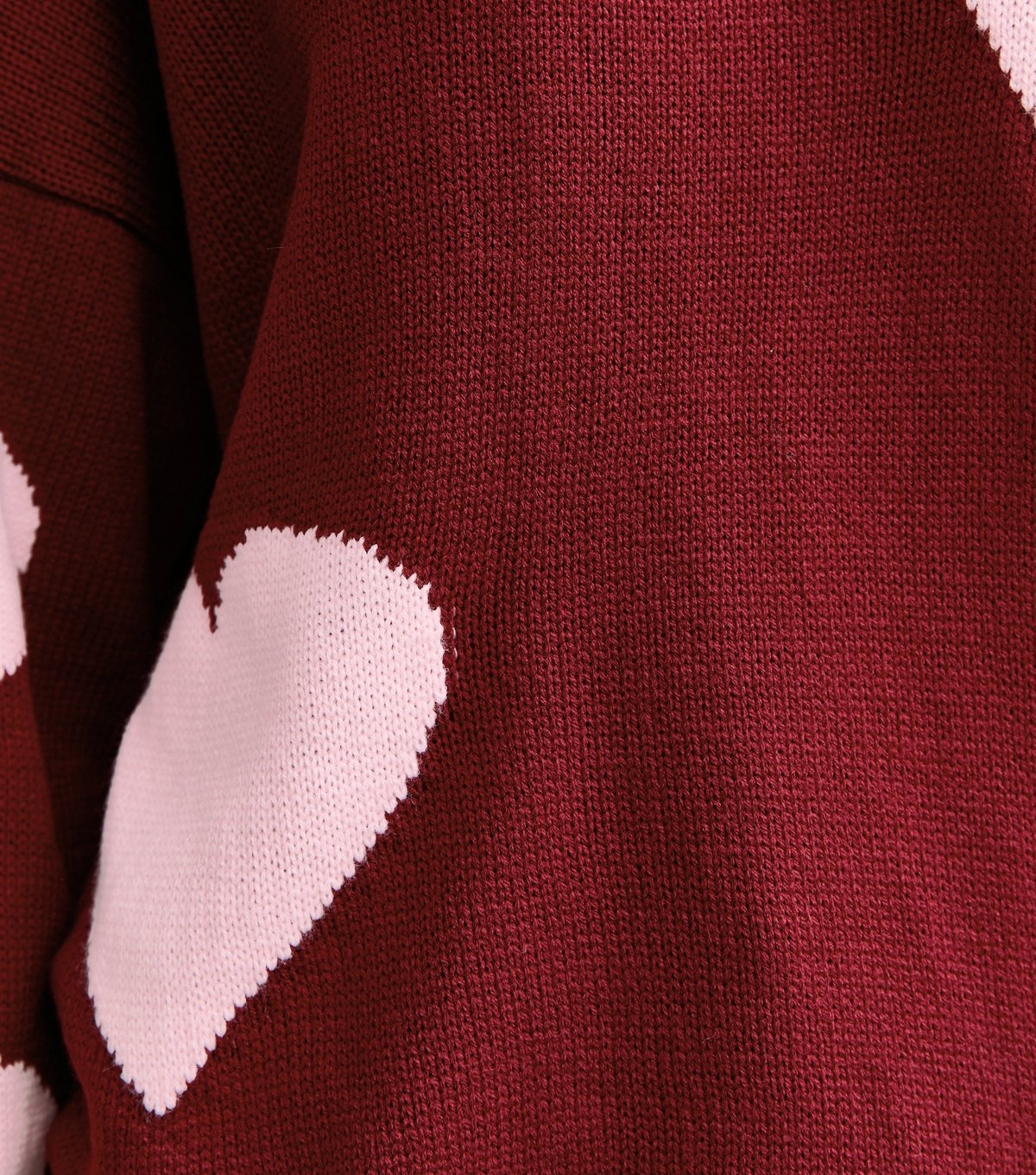 Gini London Women's Bright Red Oversized Heart Knit Jumper Gini London New Look - 4