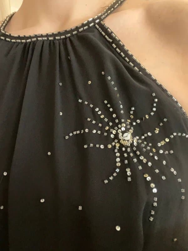 Debut Beaded halter neck dress