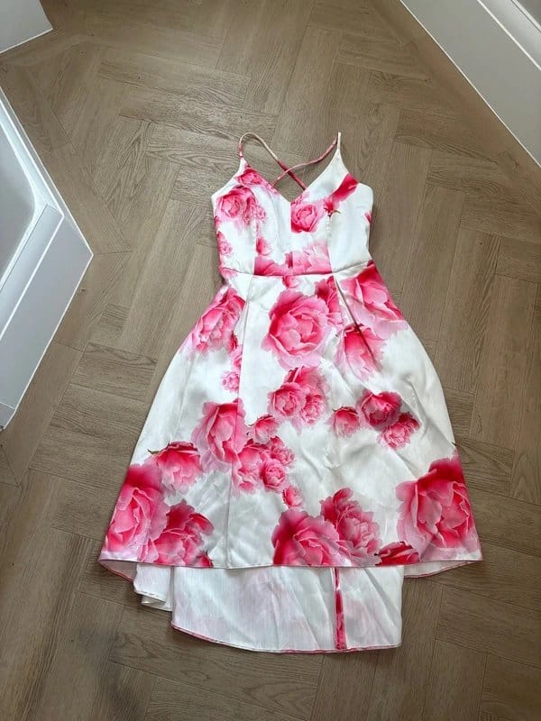 ASOS luxe pink flower dress - 1