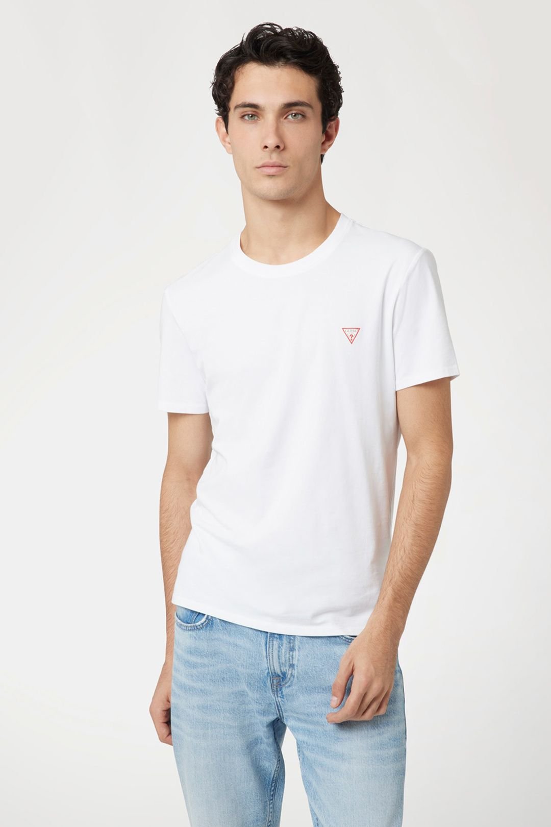 Guess Guess Men's Crew Neck Logo Tee White - 2