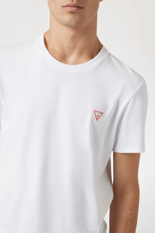 Guess Guess Men's Crew Neck Logo Tee White - 2