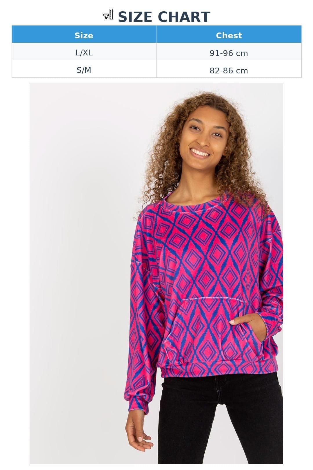 Love Lace Love Lace Women's Long Sleeve Kangaroo Pocket Sweatshirt in Pink - 4