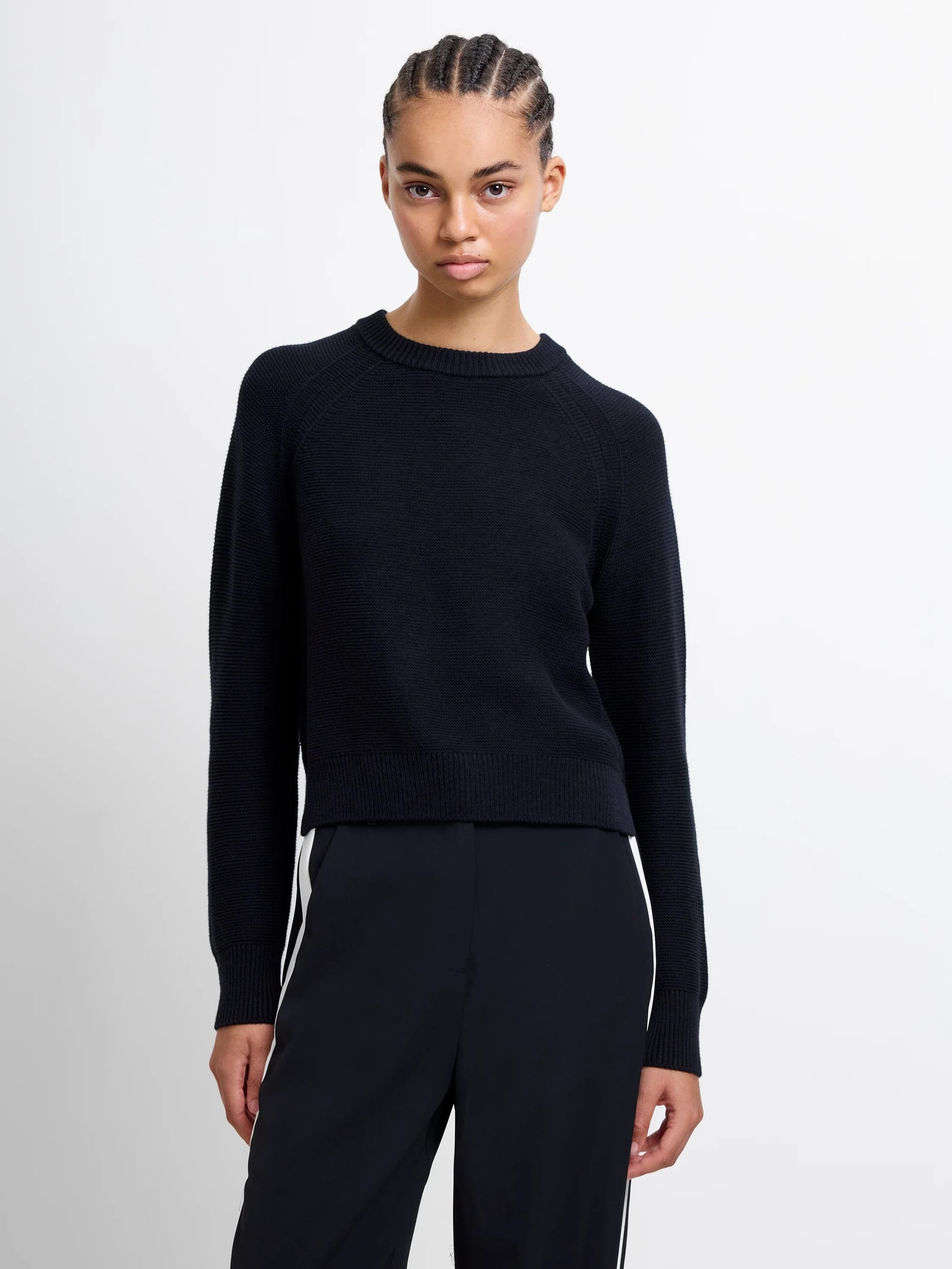 French Connection Black Knit Crew Neck Jumper