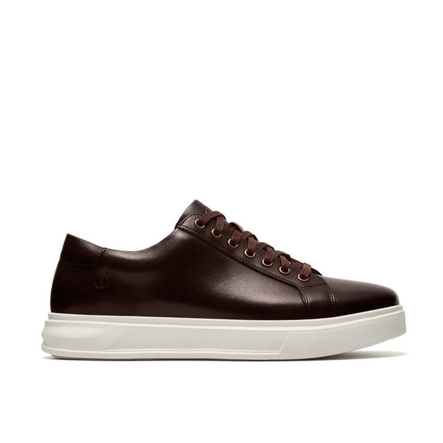 Clarks Clarks Men's Goswell Tie Brown Leather Trainers, Lace Up - 3