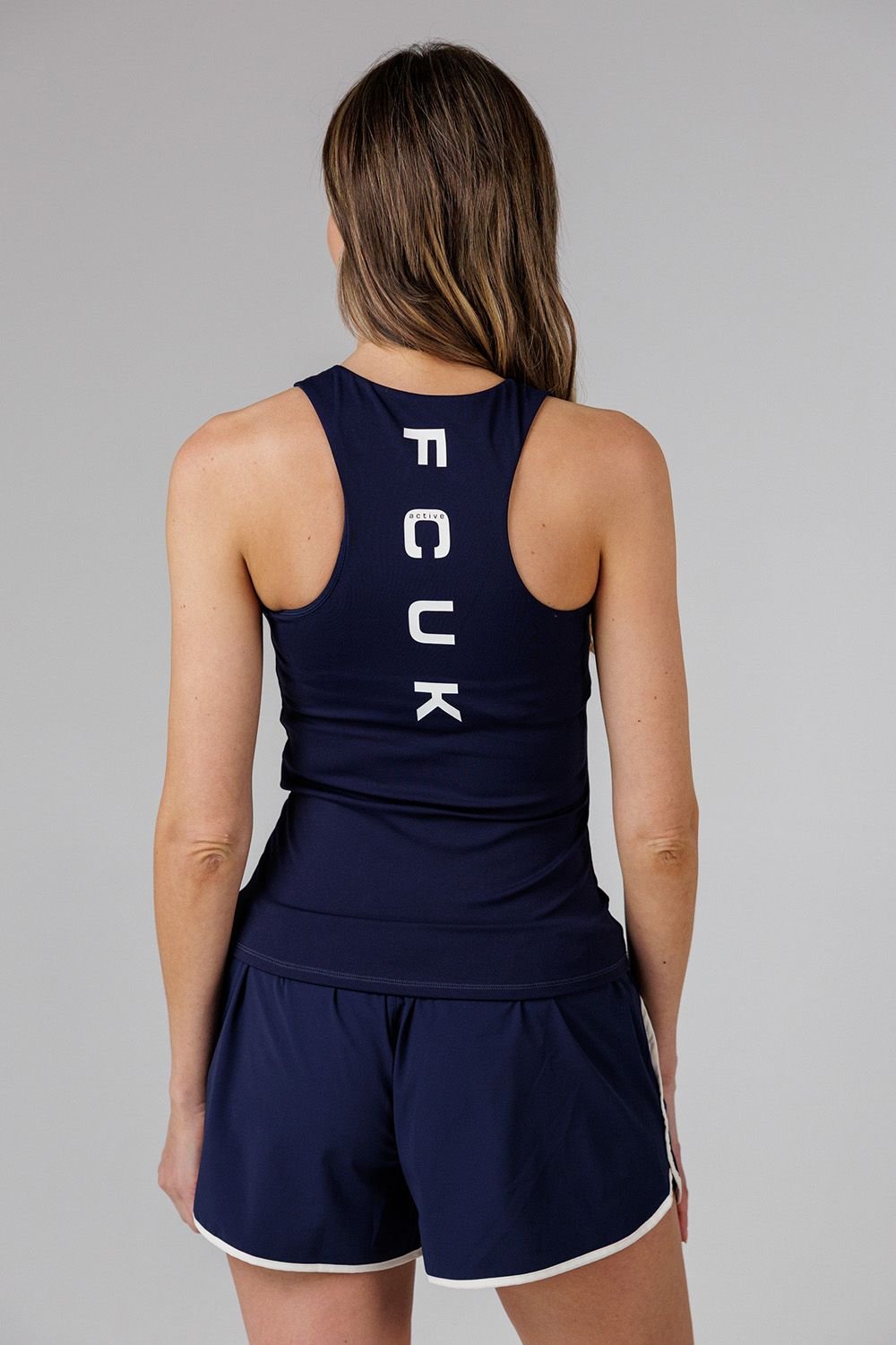 French Connection French Connection Women's FCUK Sports Racer Tank Top in Navy - 2