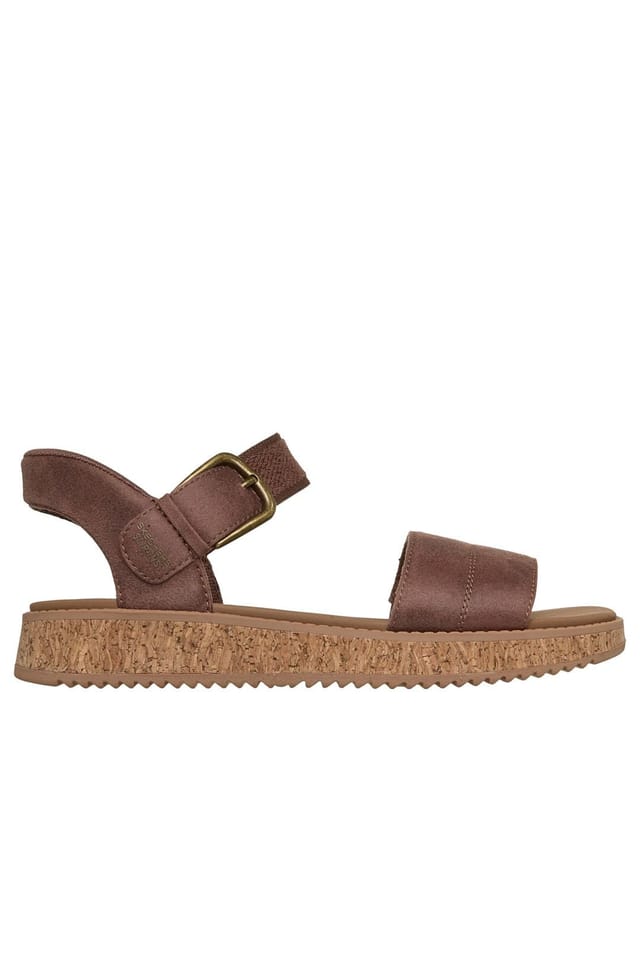 Skechers Skechers Women's BOBS SUN VIBE Slip-Ins Vegan Leather Sandal Chocolate Textile - 3