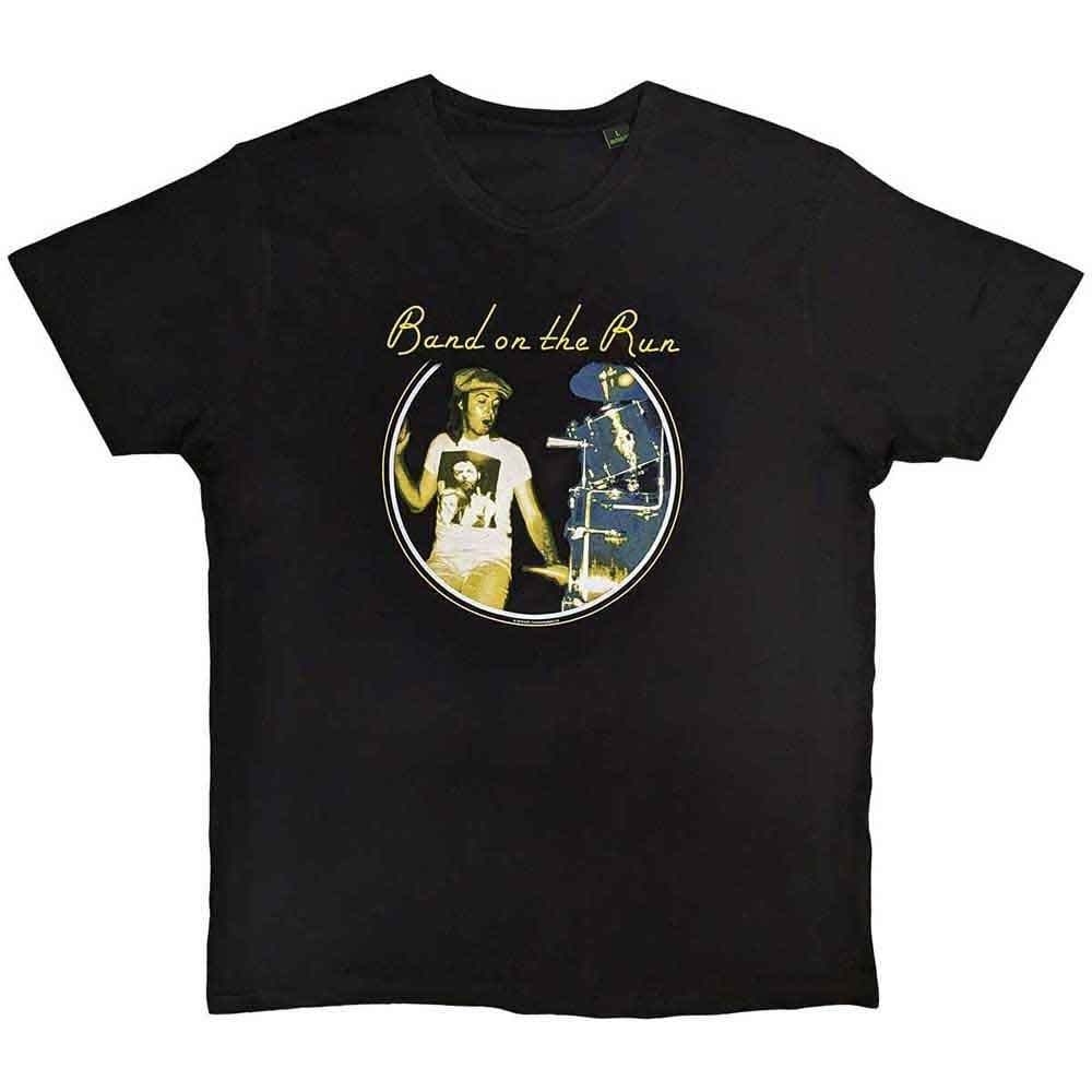 Paul McCartney Paul McCartney Men's Band On The Run Wings T-Shirt in Black - 1
