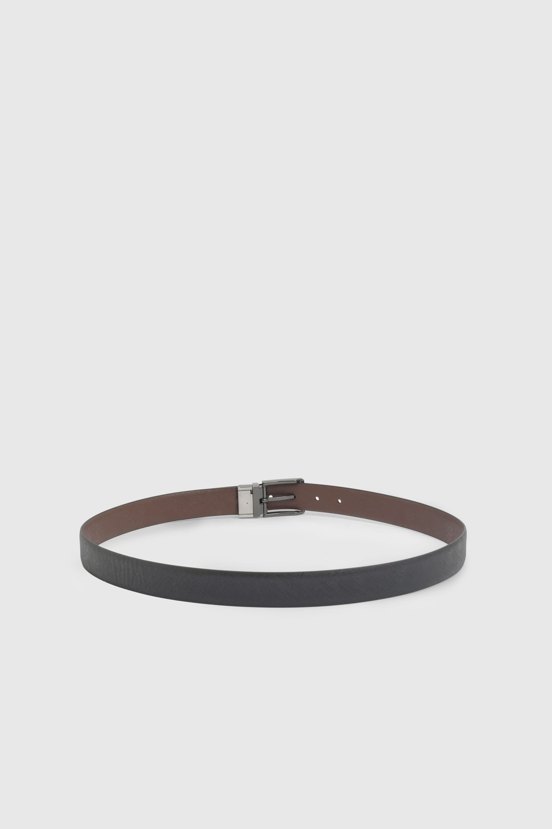 Burton Burton Men's Black & Brown Reversible Saffiano Belt