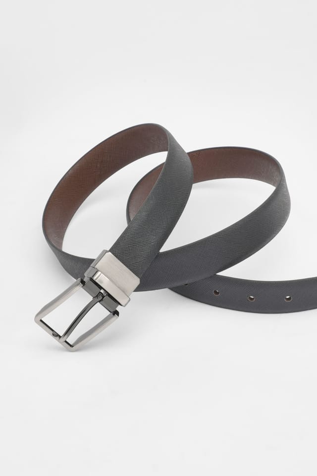 Burton Burton Men's Black & Brown Reversible Saffiano Belt - 3