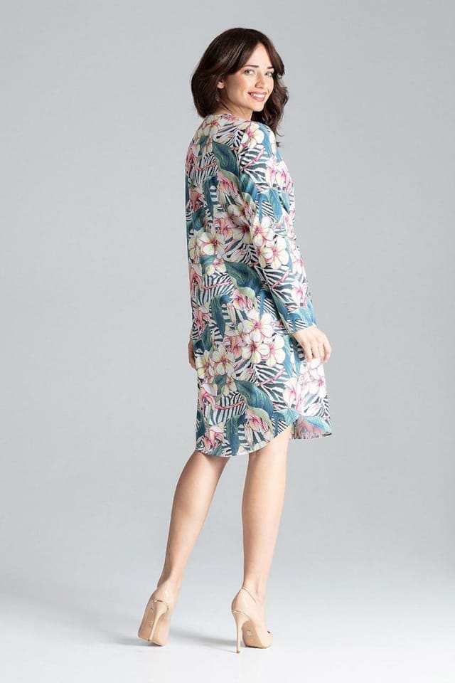 Love Lace Love Lace Women's Figure Flattering Shirt Dress with Waist Tie - 3