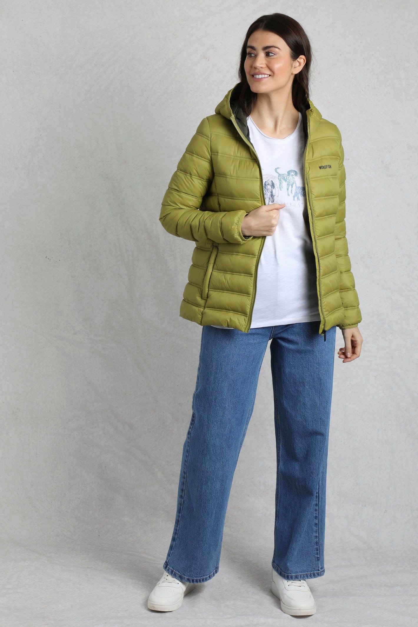 Weird Fish Weird Fish Women's Eshka Lightweight Padded Jacket in Mustard - 4
