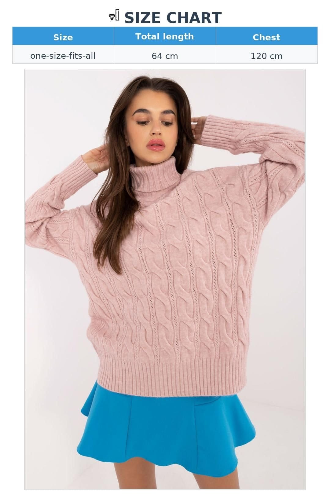 Love Lace Love Lace Women's Everyday Acrylic Blend Turtleneck Sweater in Pink - 4