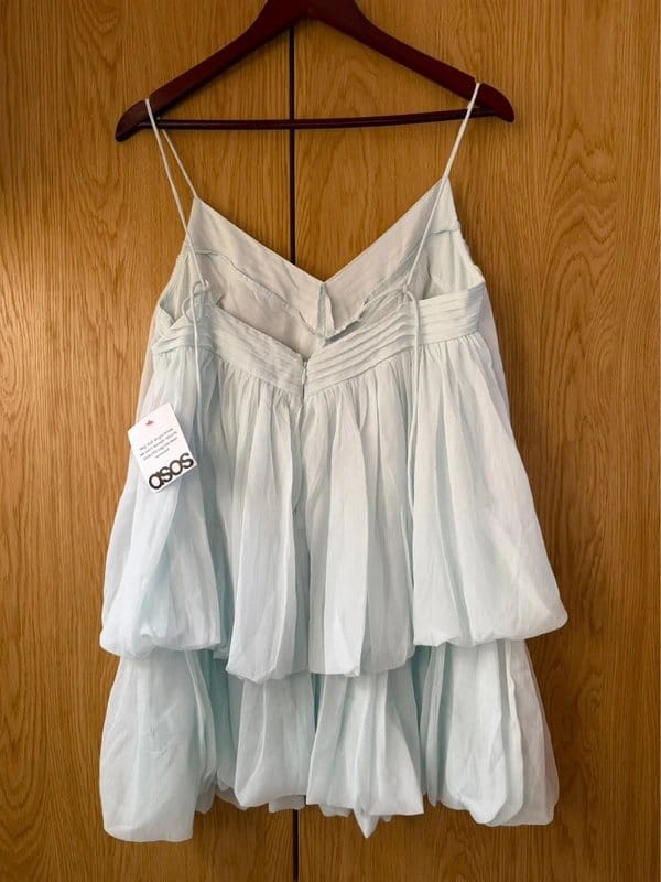 ASOS Light Blue Chiffon Bubble Mini Dress