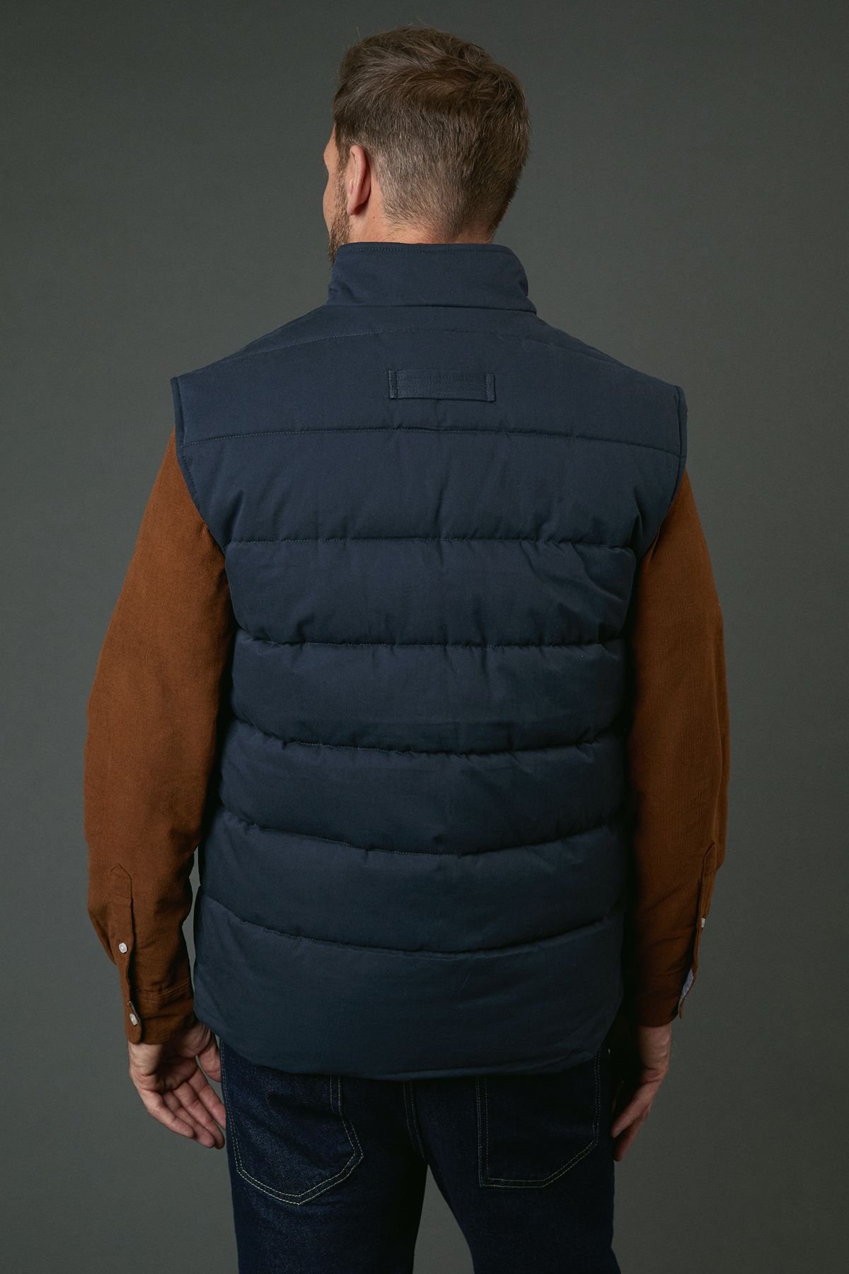 Maine Maine Men's Navy Padded Gilet - 3