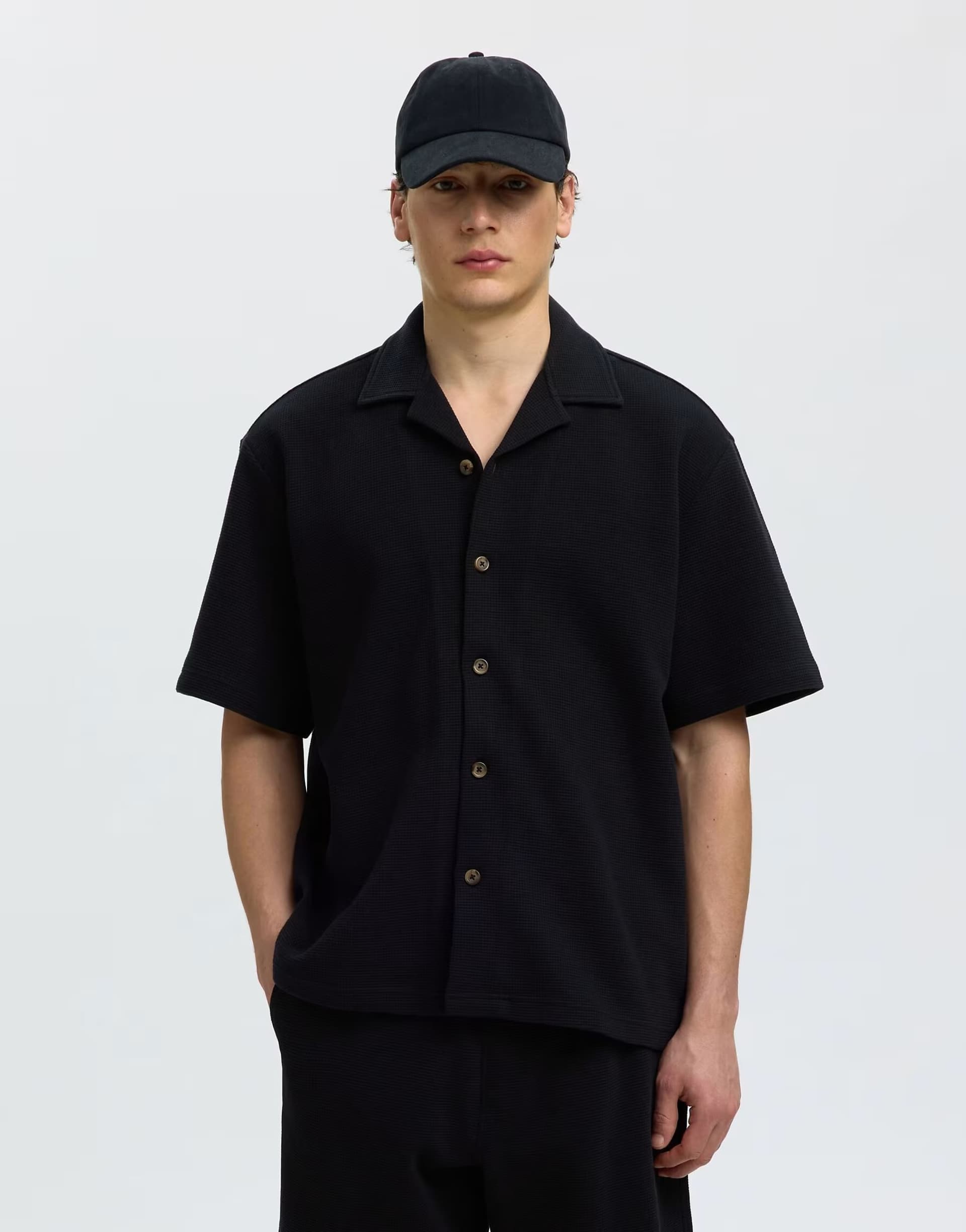 ASOS Selected Overshirt in black