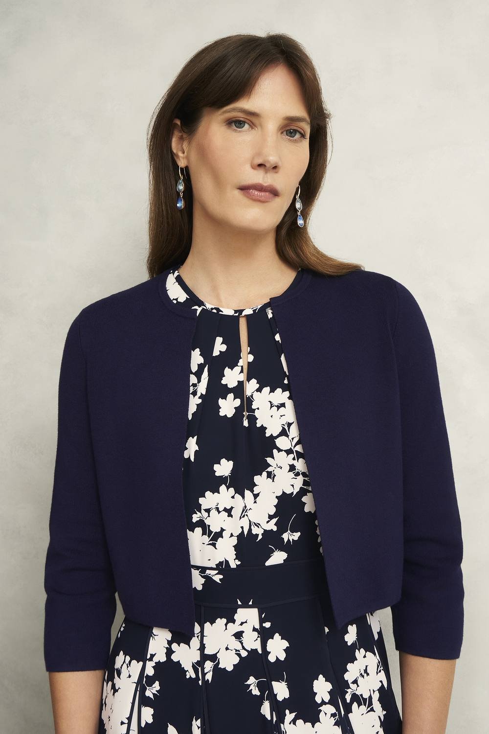 Hobbs London Hobbs London Women's Ella Cardigan in Dark Navy - 3